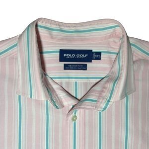 Ralph Lauren Polo Golf Westertone Men's Button Up Shirt Size XXL Pink Striped